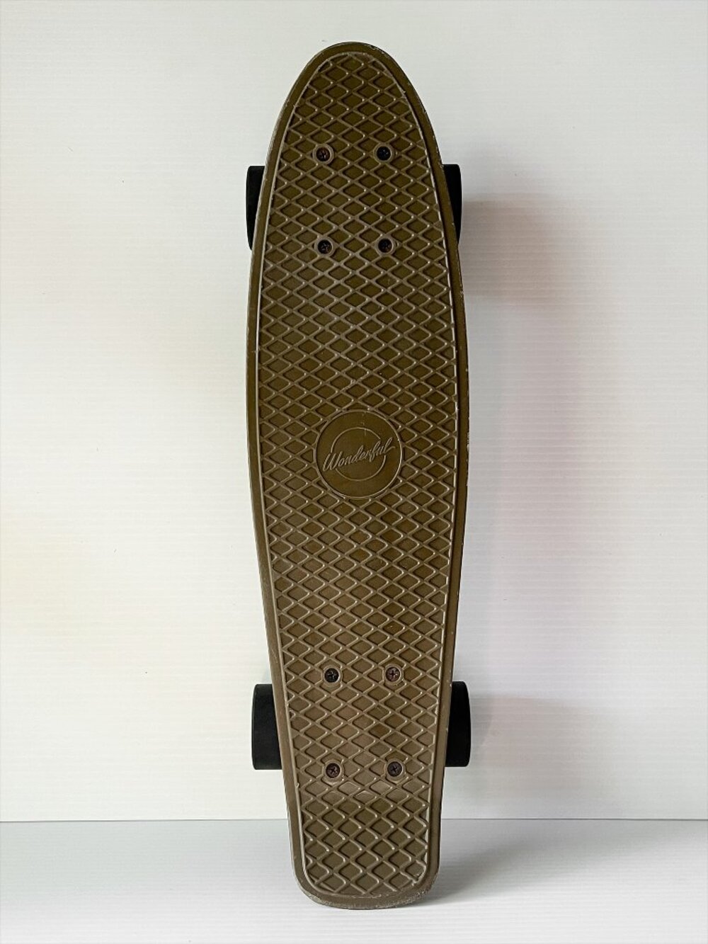 Vintage Wonderful 22" Plastic Skateboard Olive Green Penny-style Skateboard